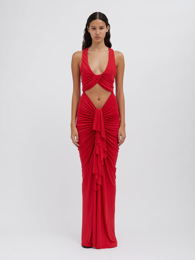 Vivenda Drape Front Dress