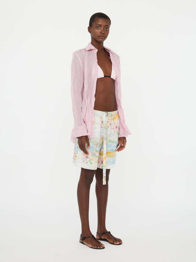 Crushed Side Tie Shirt