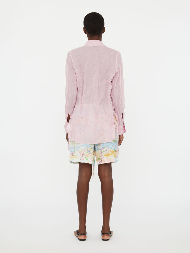 Crushed Side Tie Shirt