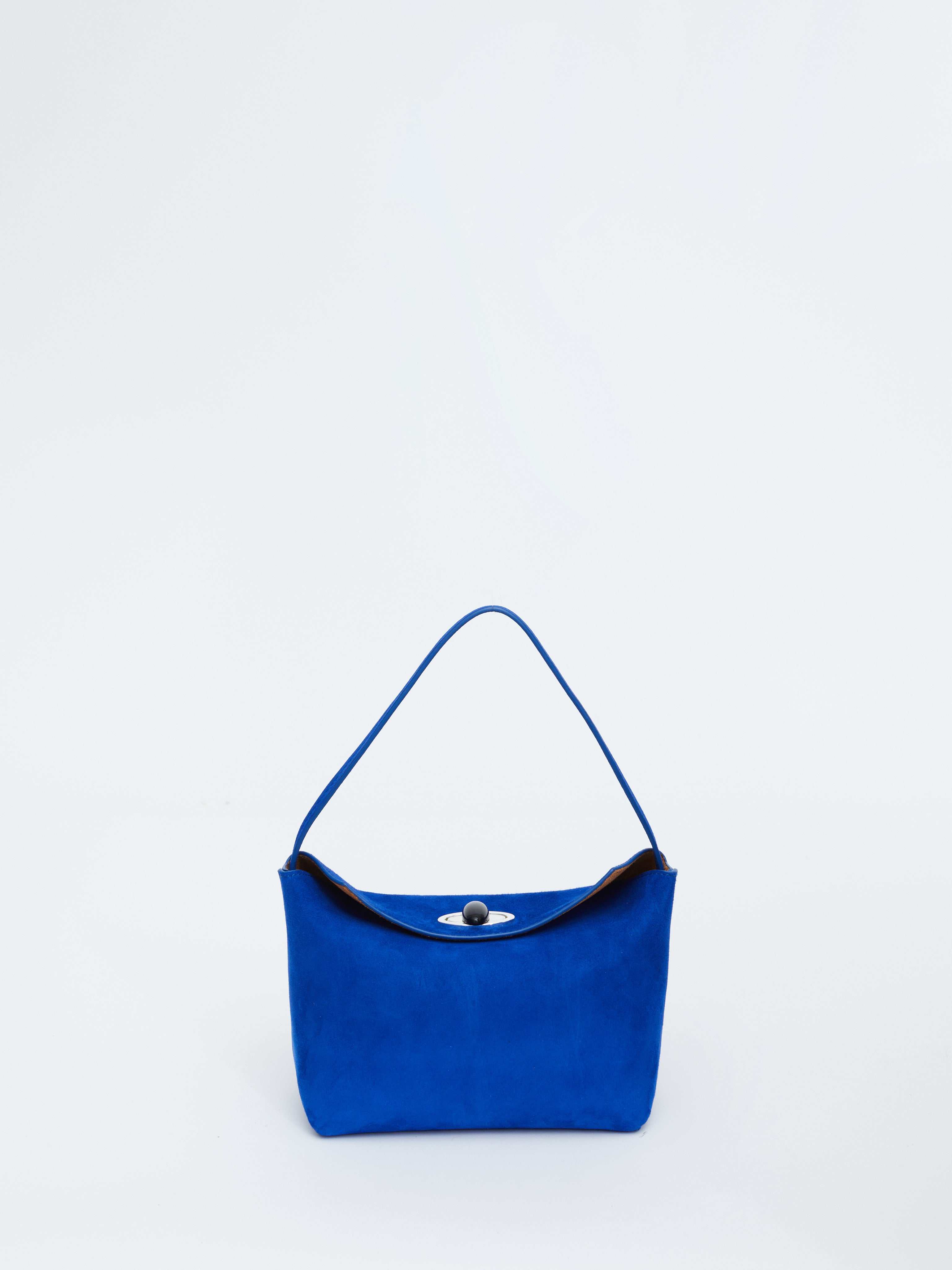 Turnlock Suede Mini Shoulder Bag