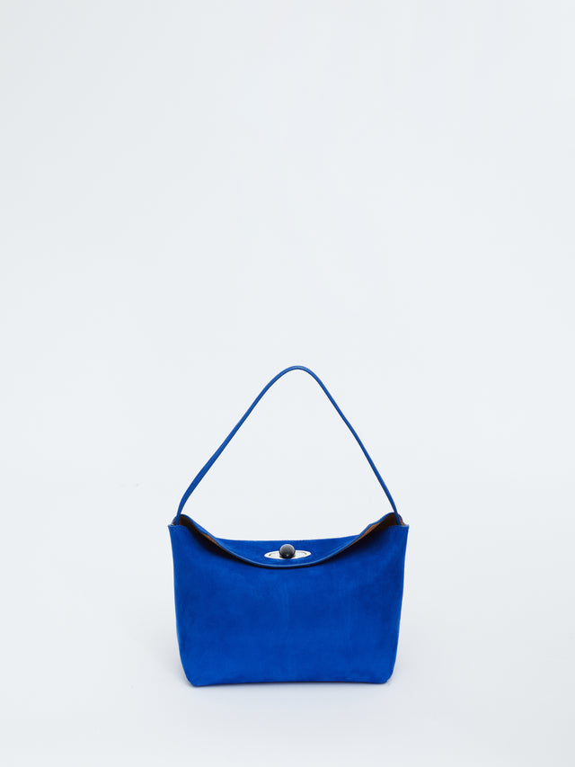 Turnlock Suede Mini Shoulder Bag