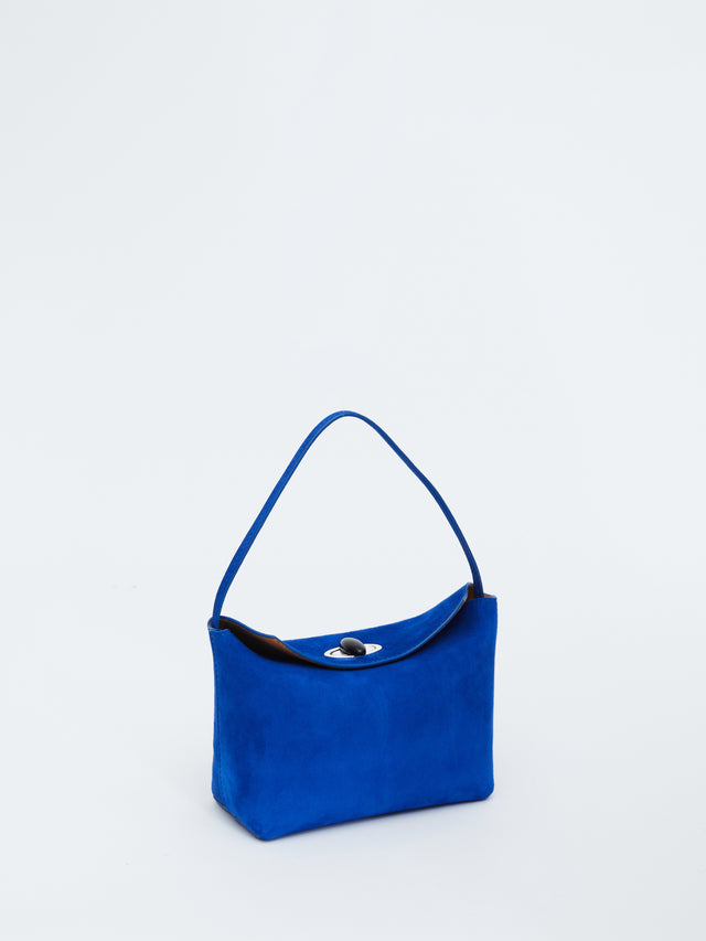 Turnlock Suede Mini Shoulder Bag
