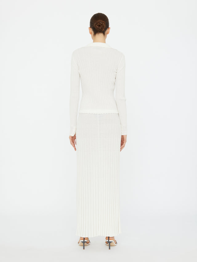 Sundial Shell Ribbed Knit Cardigan