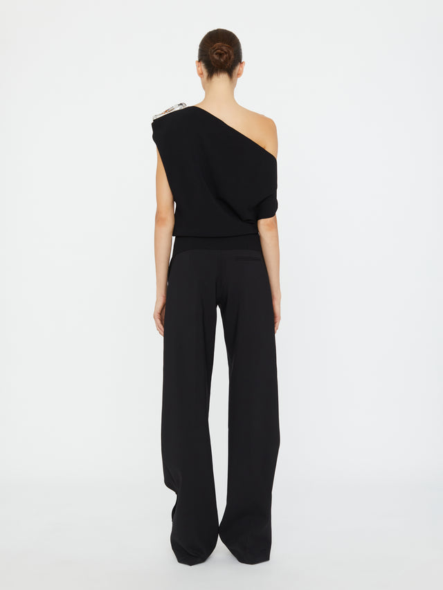 Encased Nature Resin Knit Shoulder Top