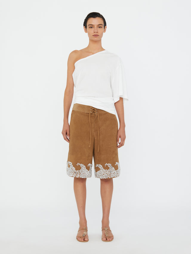 One Shoulder Draped Tee