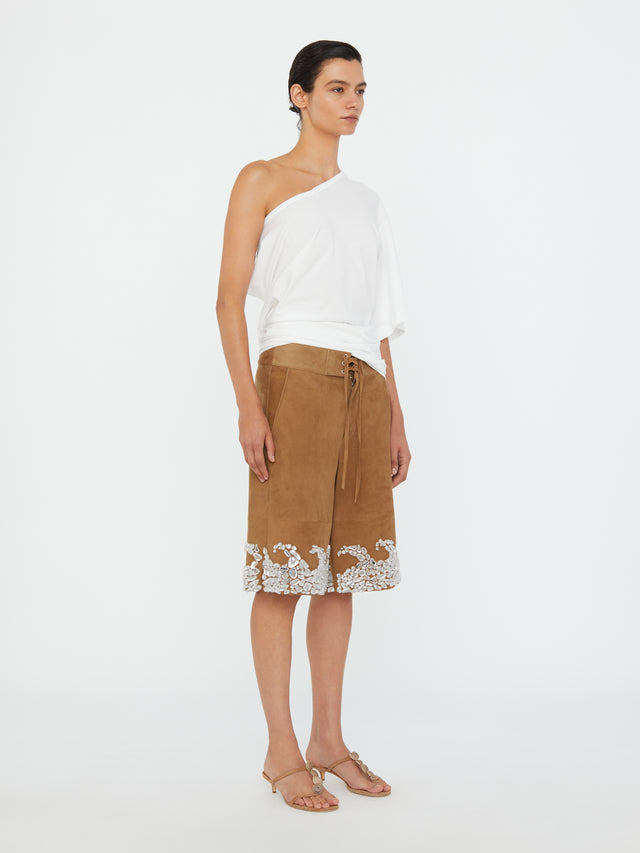 One Shoulder Draped Tee