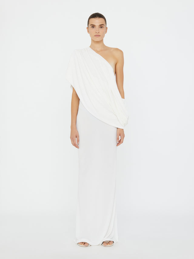 Aiba Draped Jersey Tee Dress