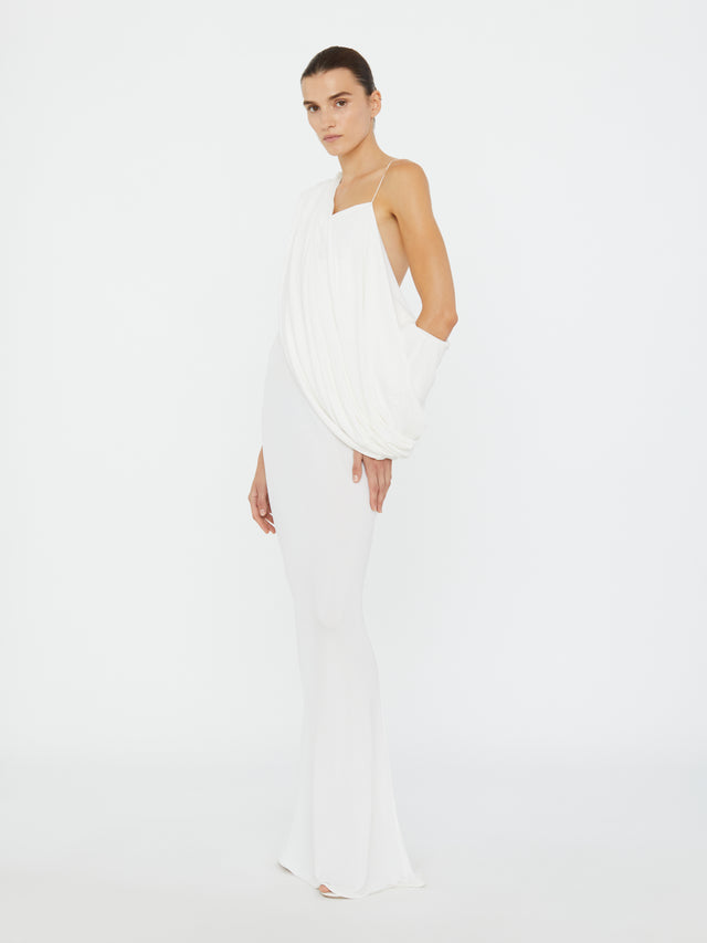 Aiba Draped Jersey Tee Dress