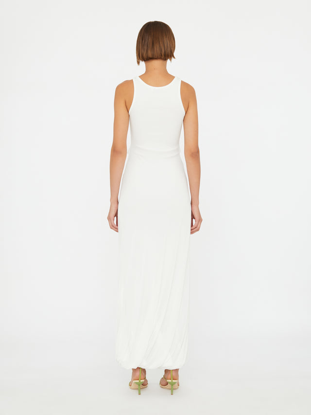 Paisley Overlay Disconnect Encased Dress