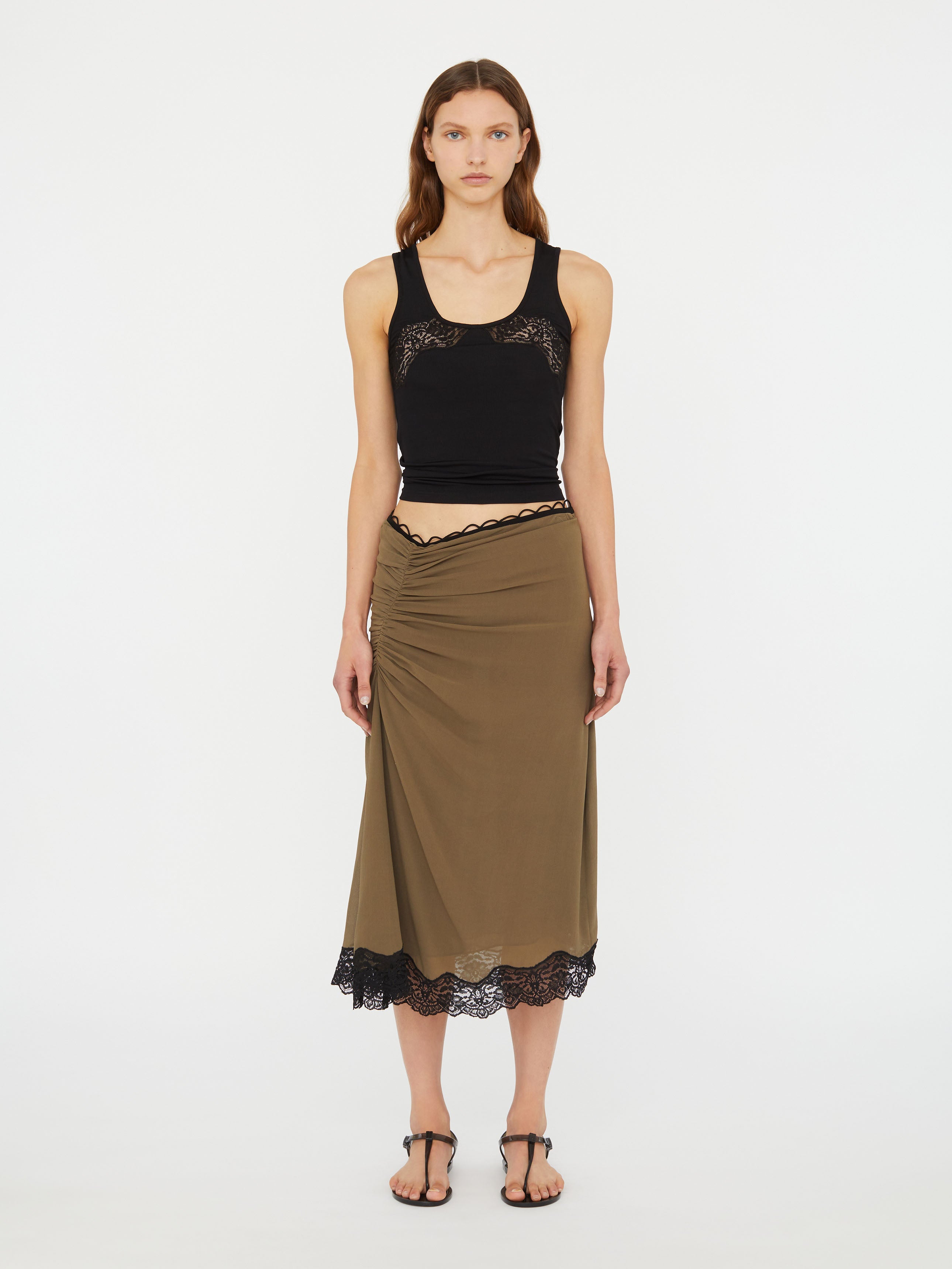 Encased Lace Rib Tank