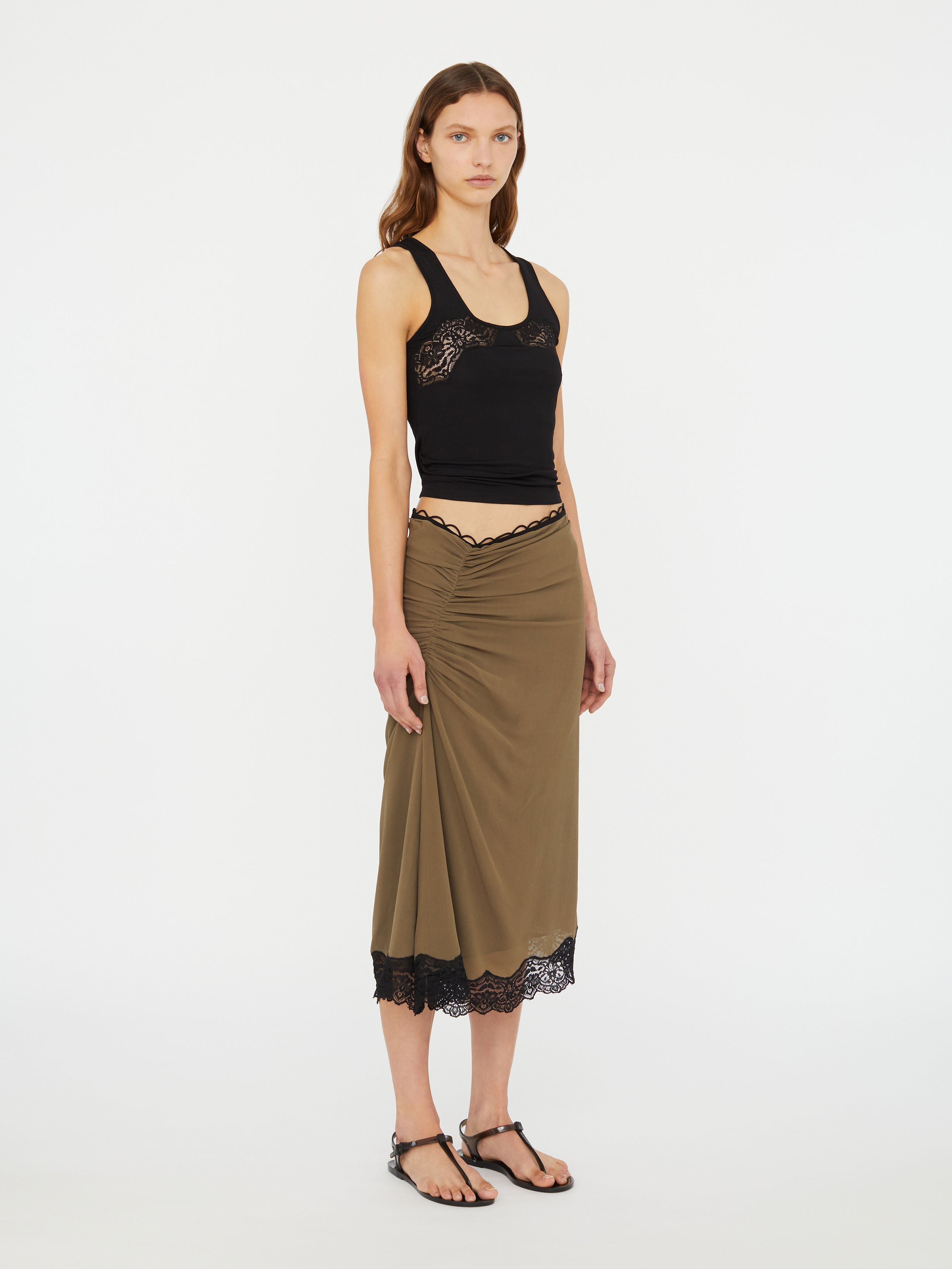 Encased Lace Rib Tank