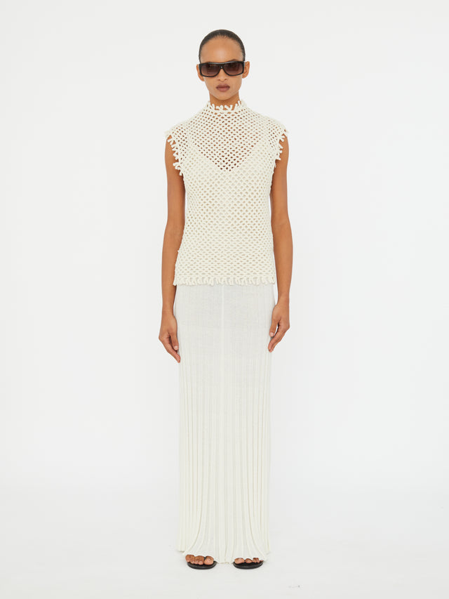 Lattice Knit Tank Dress