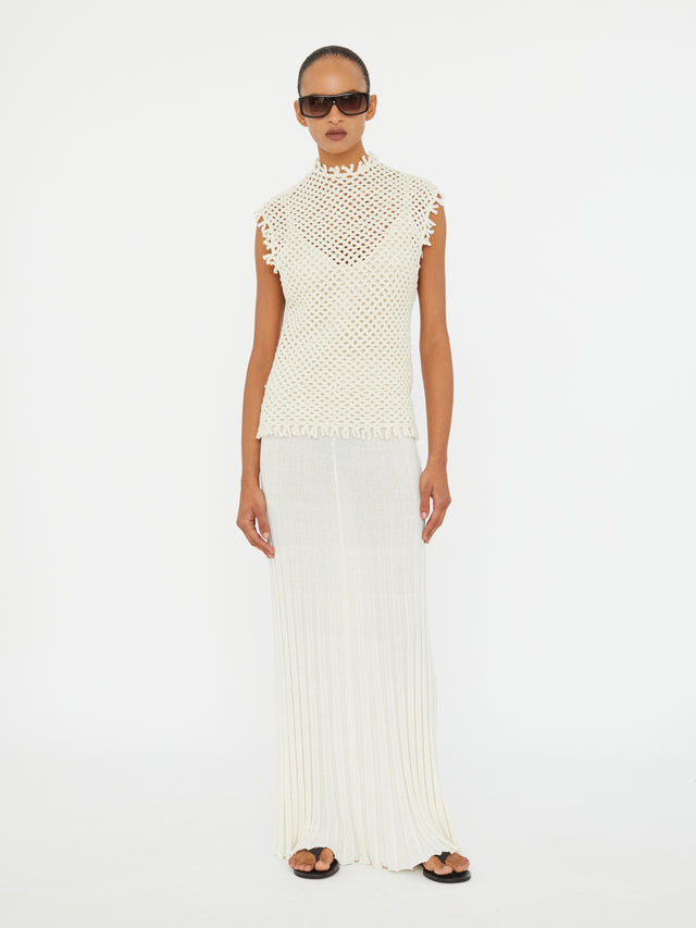 Lattice Knit Tank Dress