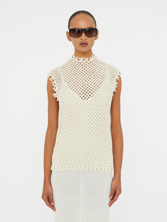 Lattice Knit Tank Dress