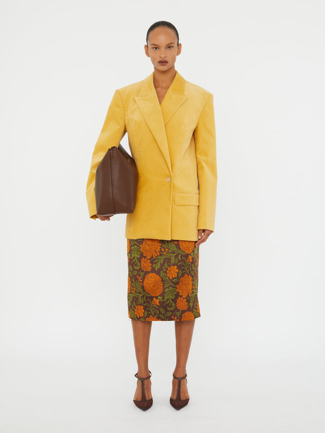 Upholstered Brocade Skirt