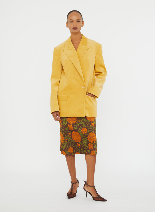 Upholstered Brocade Skirt