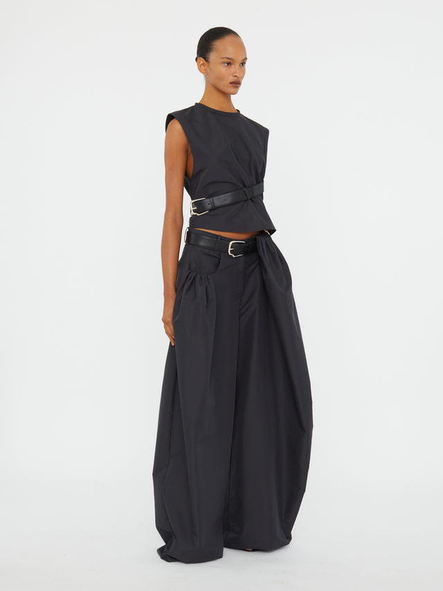 Locus Belted Taffeta Tank