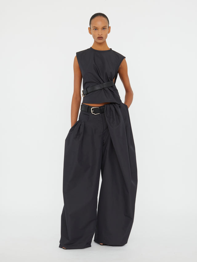Locus Belted Taffeta Tank