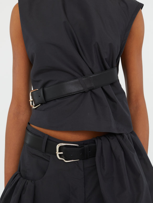 Locus Belted Taffeta Tank
