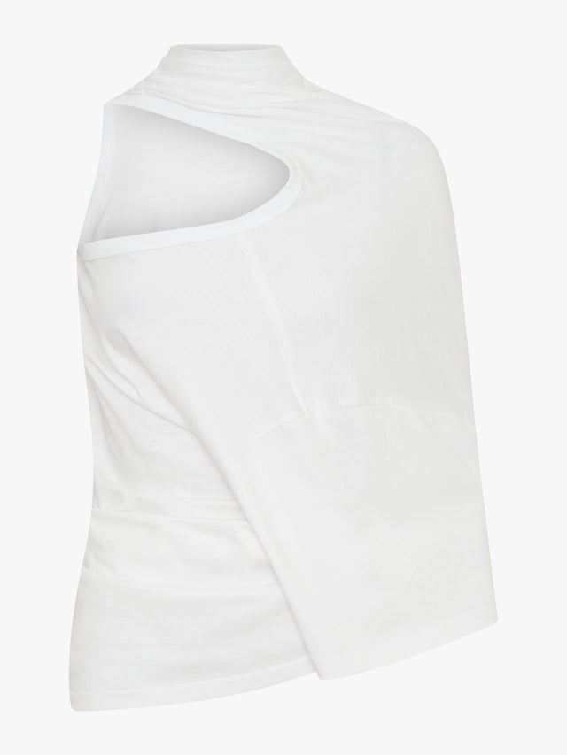 One Shoulder Draped Tee