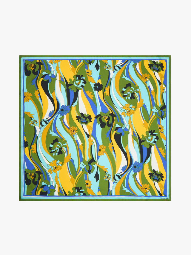 Acidic Floral Silk Scarf