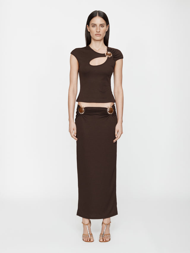 Mineral Stone Ruched Skirt