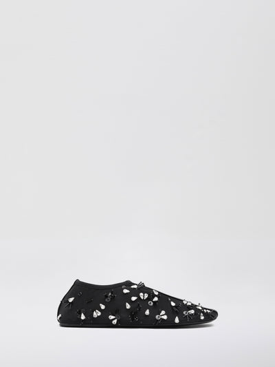 Frosted Beaded Mesh Flat
