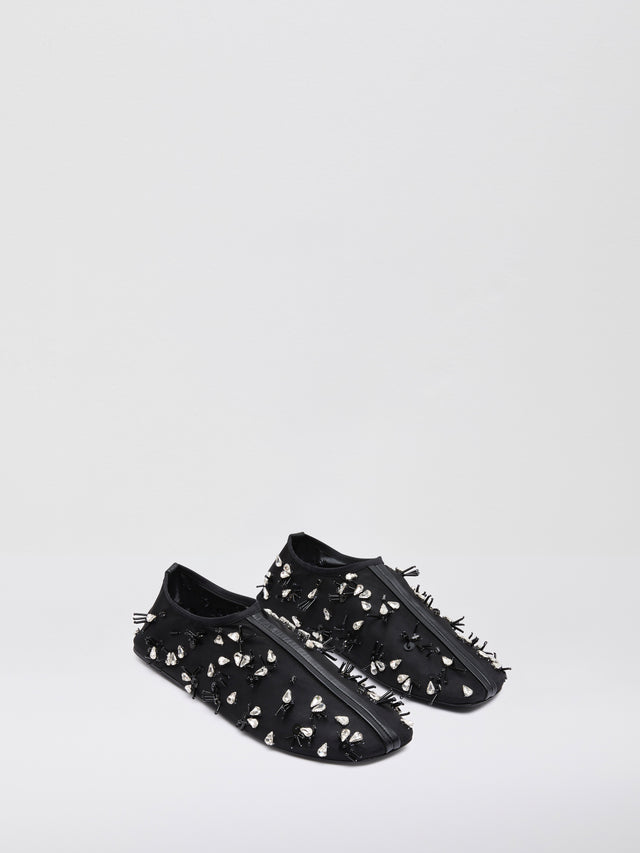 Frosted Beaded Mesh Flat