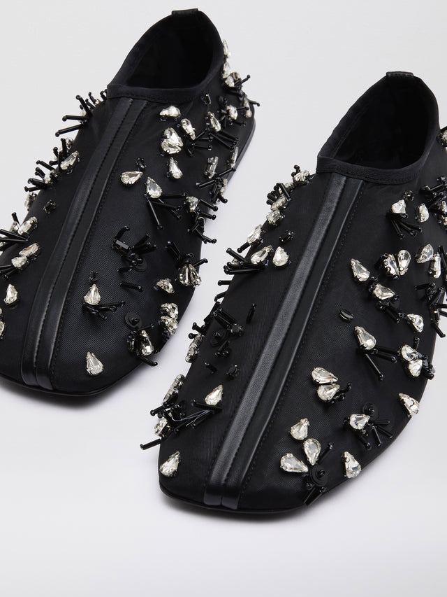 Frosted Beaded Mesh Flat