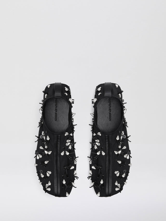 Frosted Beaded Mesh Flat