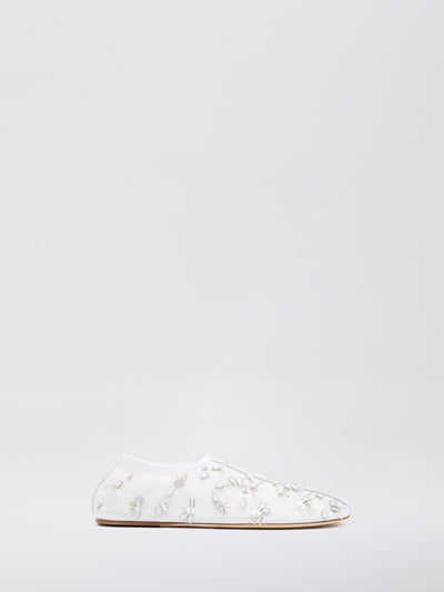 Frosted Beaded Mesh Flat