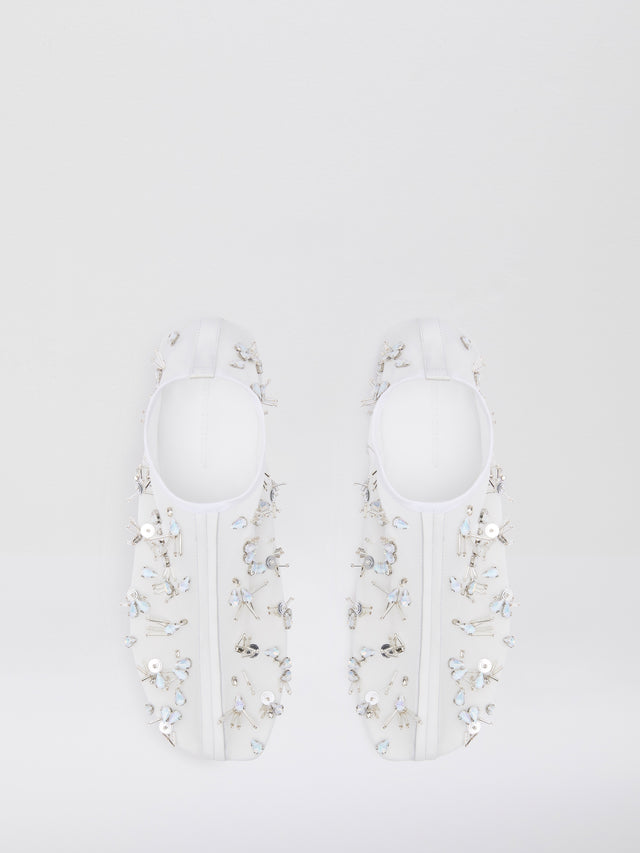Frosted Beaded Mesh Flat