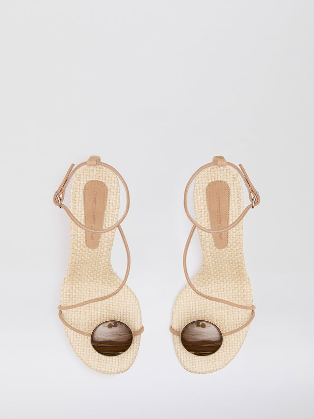 Doma Stoned Raffia Heel