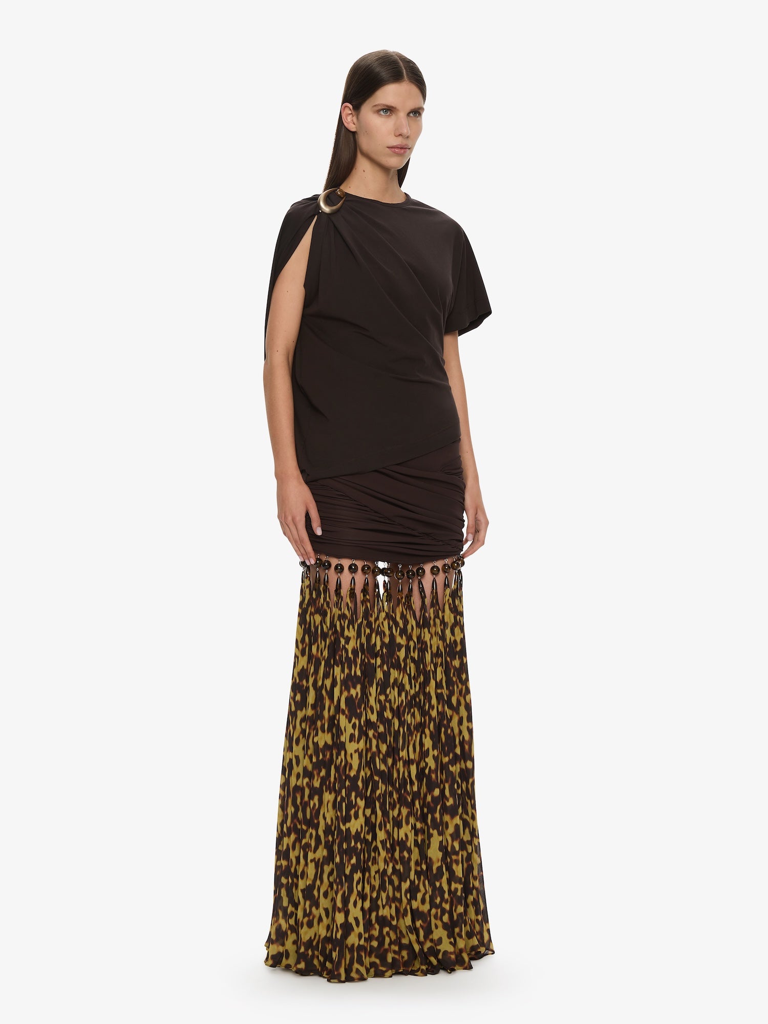 Tortoiseshell Droplet Jersey Skirt