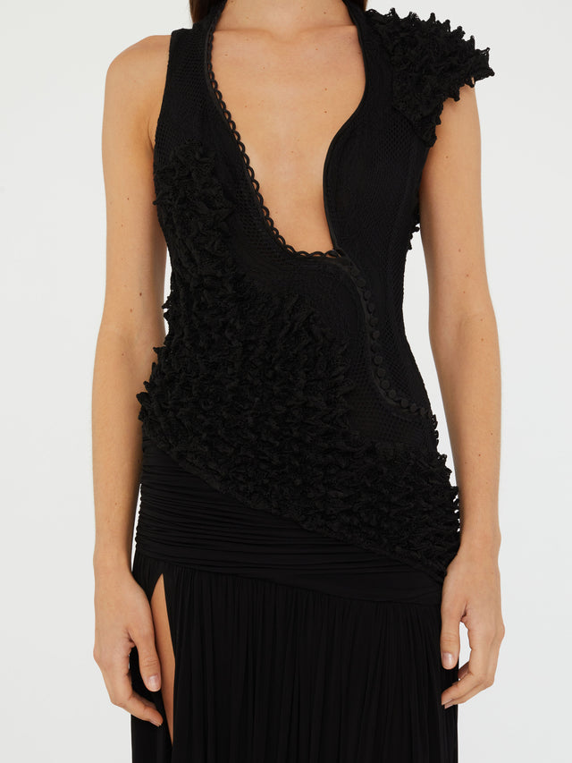Vespertine Cutaway Lace Dress