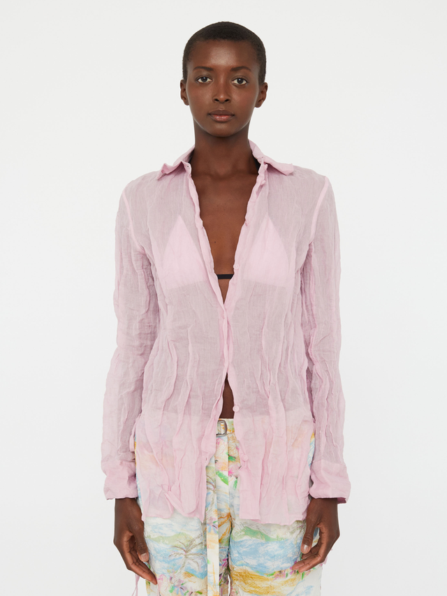 Crushed Side Tie Shirt