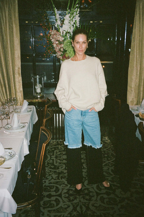 Erin Wasson wears the Deconstruct Jean