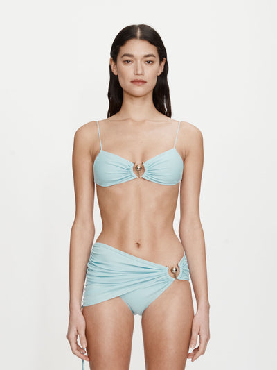 Ruched Orbit Miniscule Bikini Top