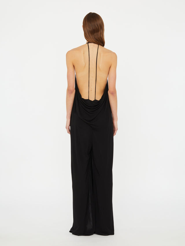 Cowled Halter Jumpsuit