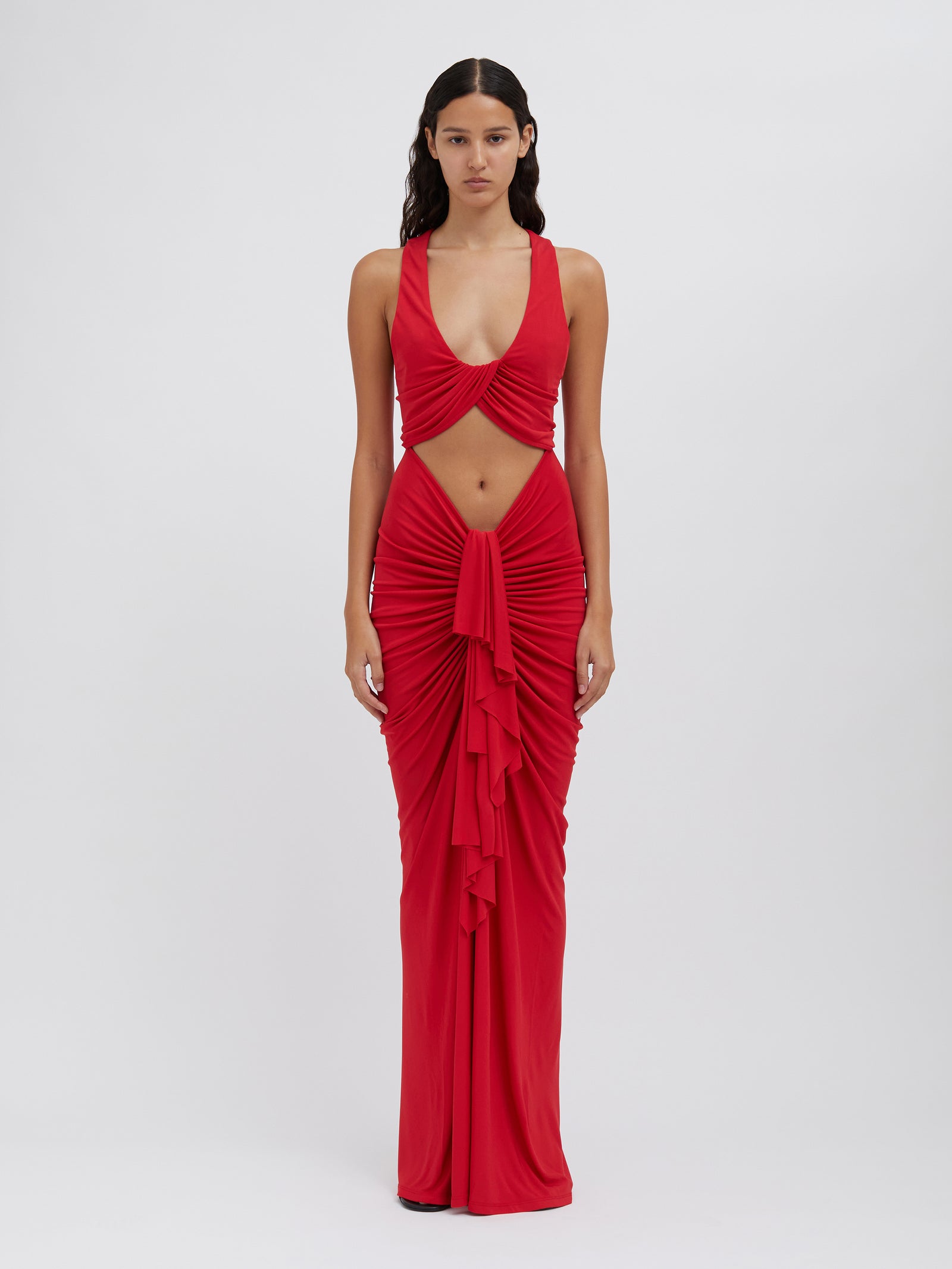 Vivenda Drape Front Dress