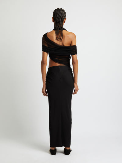 Veiled Wrap Top