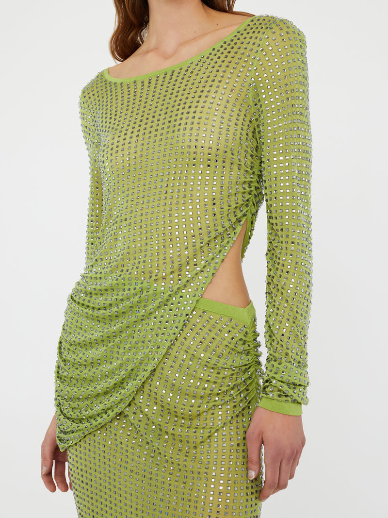 Cirrus Cutaway Long Sleeve Midi Dress - Image 3