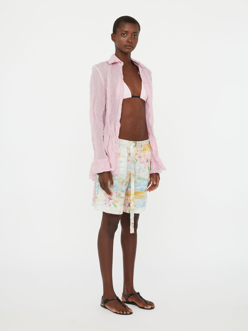 Crushed Side Tie Shirt - Image 3