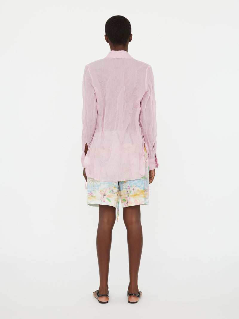 Crushed Side Tie Shirt - Image 4
