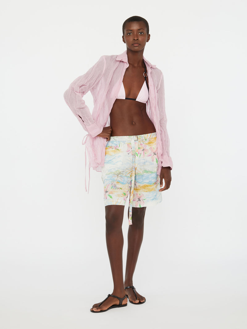 Crushed Side Tie Shirt - Image 5