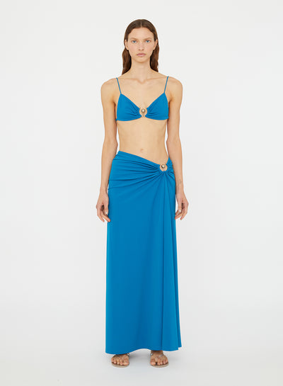 Ruched Orbit Split Skirt