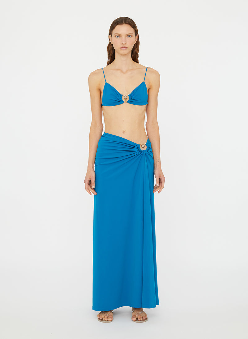 Ruched Orbit Split Skirt - Image 1
