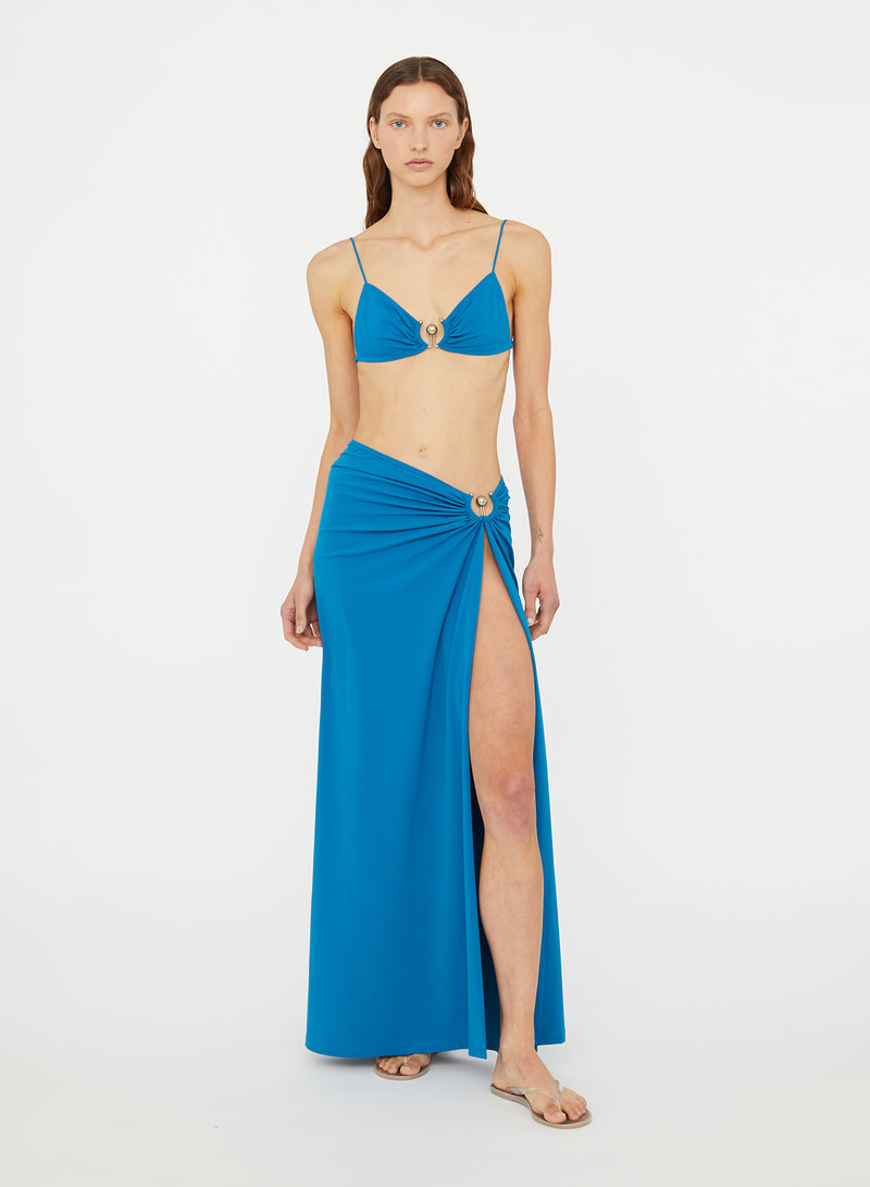 Ruched Orbit Split Skirt - Image 2