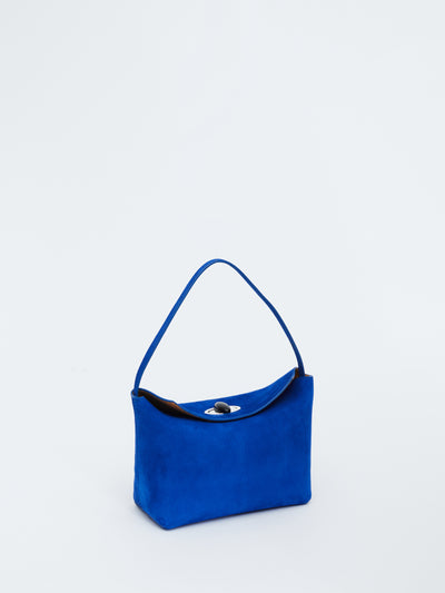 Turnlock Suede Mini Shoulder Bag