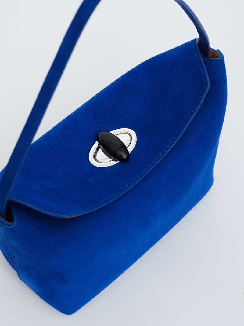 Turnlock Suede Mini Shoulder Bag - Image 3